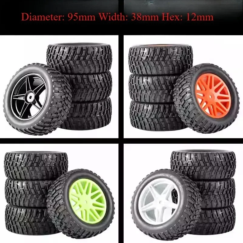 RS Wear-Resistant Off Road Tires Plastic Wheel Rim Rubber Tyre for 1:10 RC Car HSP 94107 94166 94106 94155 Tamiya Wltoys 144001
RS Wear-Resistant Off Road Tires Plastic Wheel Rim Rubber Tyre for 1:10 RC Car HSP 94107 94166 94106 94155 Tamiya Wltoys 144001
