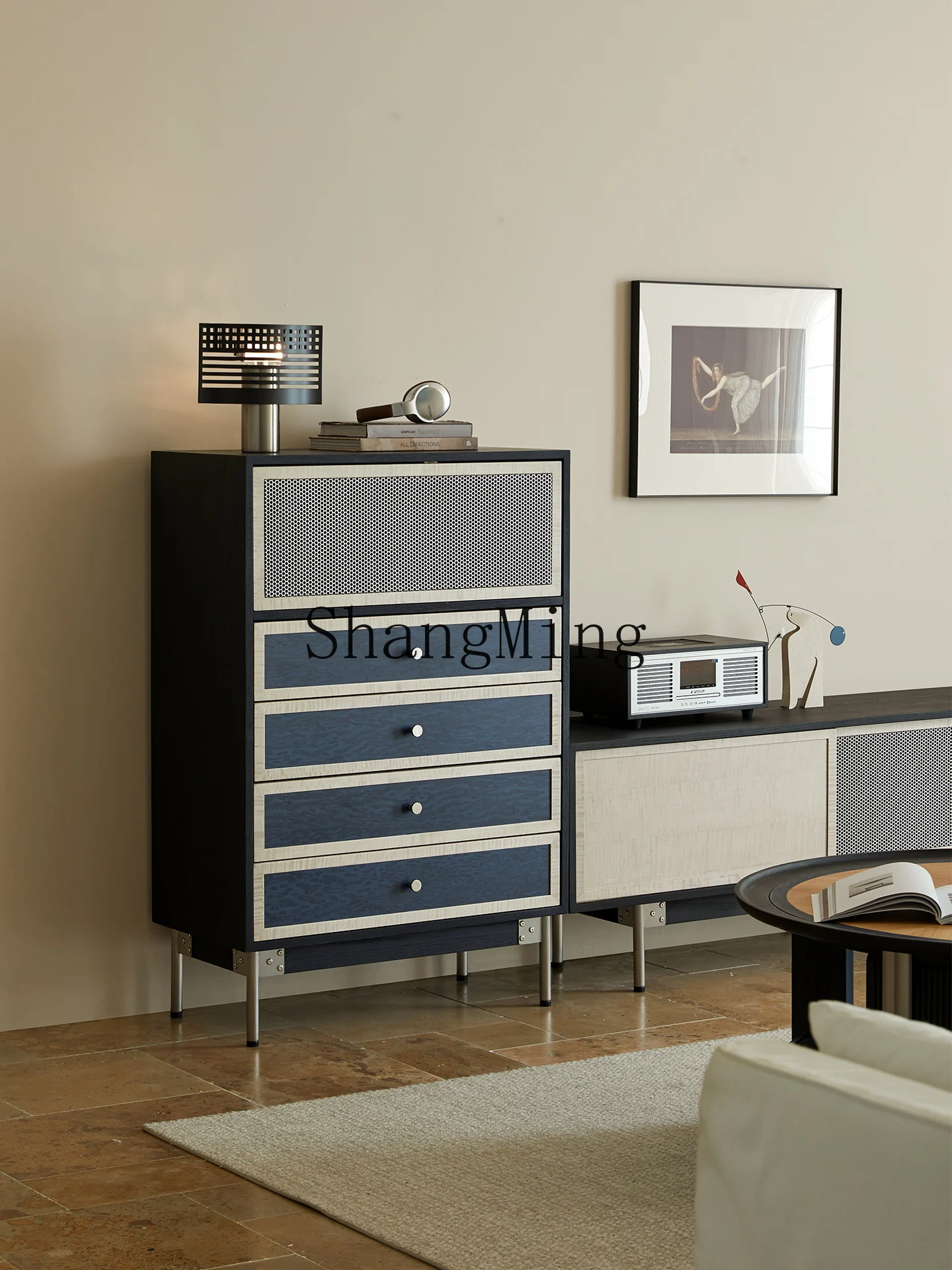 CL solid wood five-bucket drawer cabinet dopamine bedroom bedside storage simple modern TV stand cabinet
CL solid wood five-bucket drawer cabinet dopamine bedroom bedside storage simple modern TV stand cabinet