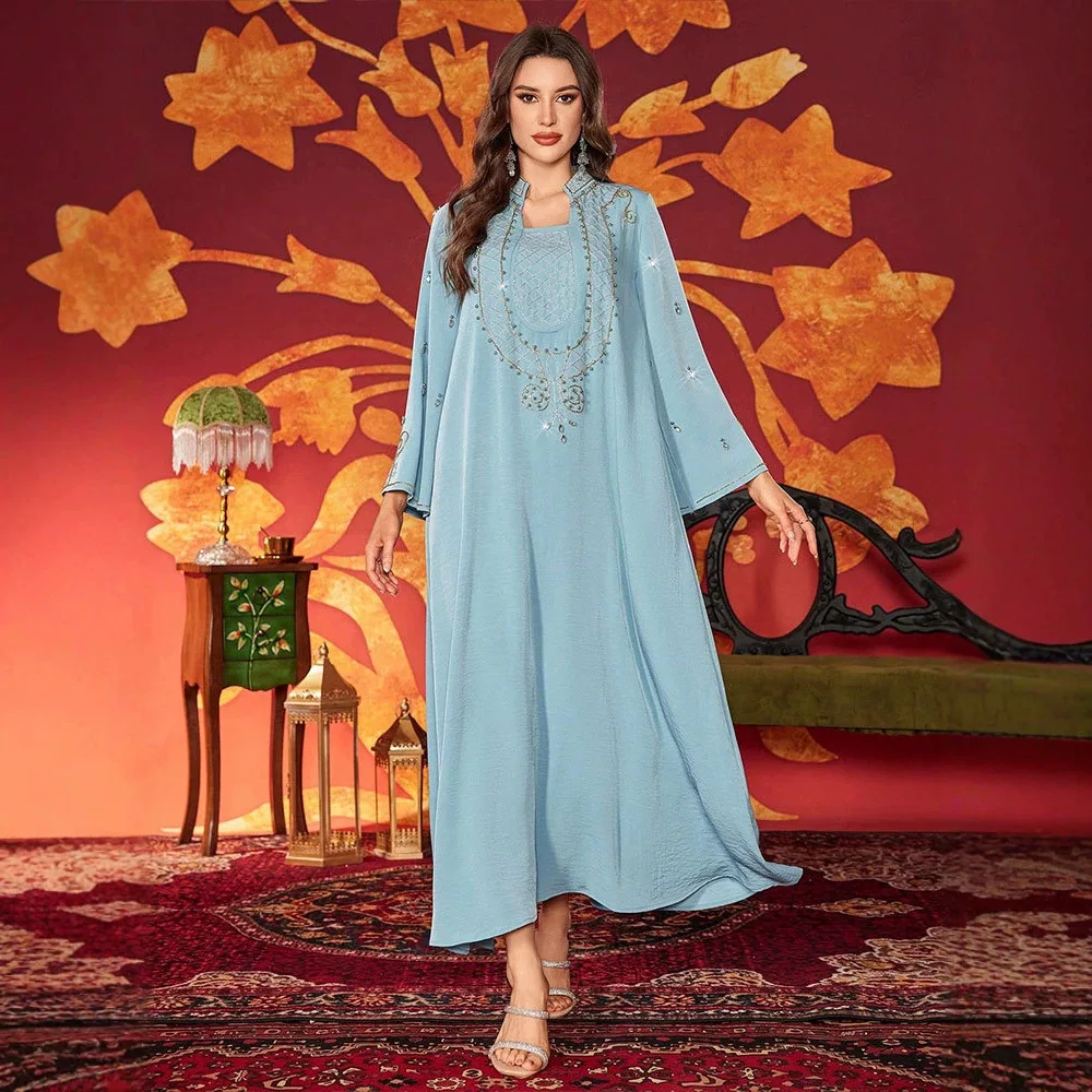 Ky1931 Women's Elegant Fashionable Long Sleeve Long Dress With Notched Stand Collar And Beading Dubai Luxury Islam Elegant
Ky1931 Women's Elegant Fashionable Long Sleeve Long Dress With Notched Stand Collar And Beading Dubai Luxury Islam Elegant