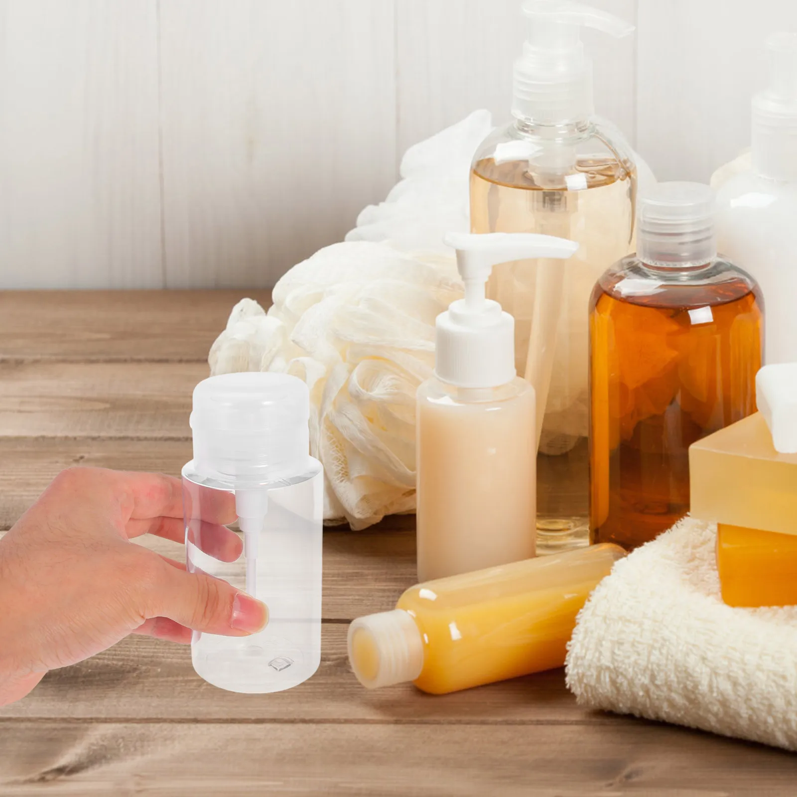 3pcs Skincare Dispenser Bottles Empty Sub For Makeup Remover Nail Polish Remover Pump Liquid Container Travel Storage Bottle
3pcs Skincare Dispenser Bottles Empty Sub For Makeup Remover Nail Polish Remover Pump Liquid Container Travel Storage Bottle