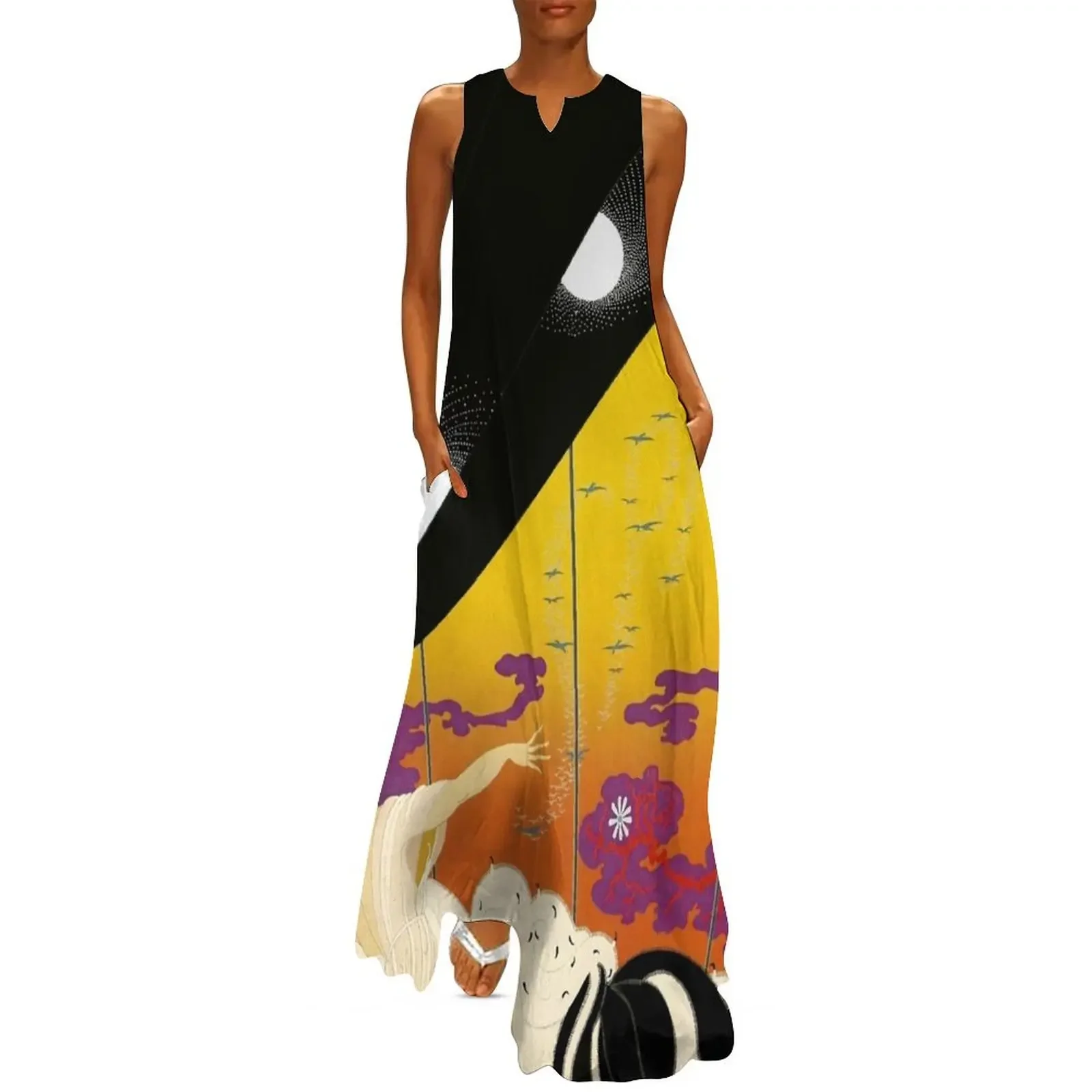 Sophisticated Woman Art Deco Fashion Art Long Dress summer clothes Women's summer skirt Dress
Sophisticated Woman Art Deco Fashion Art Long Dress summer clothes Women's summer skirt Dress