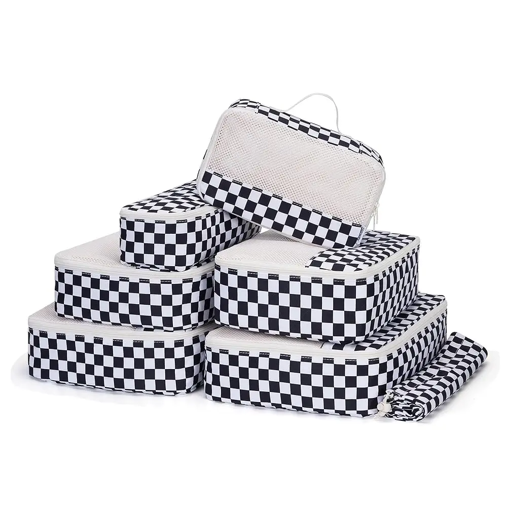 Free Shipping7 Set Checkered Packing Cubes for Travel Carry on Suitcase Luggage Organizer Bags for Kids Women Men, Durable Pack
Free Shipping7 Set Checkered Packing Cubes for Travel Carry on Suitcase Luggage Organizer Bags for Kids Women Men, Durable Pack