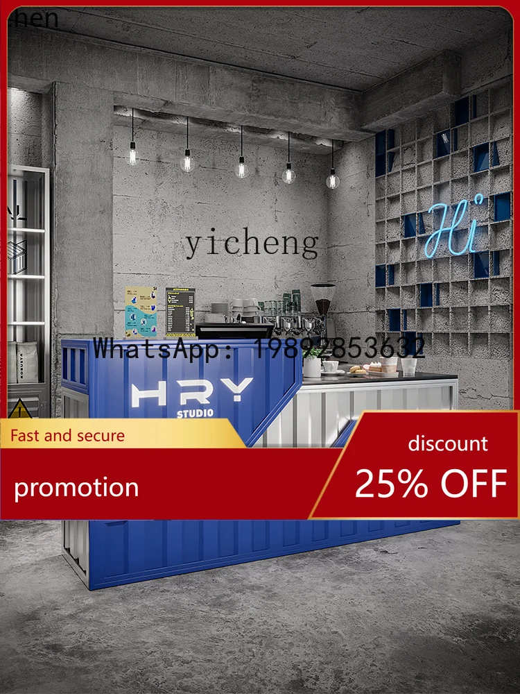 YFY industrial style bar cashier cafe locomotive club container wrought iron creative commercial front desk reception
YFY industrial style bar cashier cafe locomotive club container wrought iron creative commercial front desk reception
