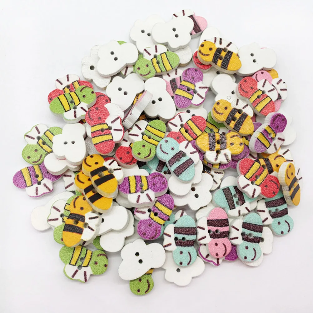 100Pcs Wooden Bee Buttons Colorful DIY Sewing Craft Scrapbooking Decoration Gift Wooden Bee Button Wood Button
100Pcs Wooden Bee Buttons Colorful DIY Sewing Craft Scrapbooking Decoration Gift Wooden Bee Button Wood Button