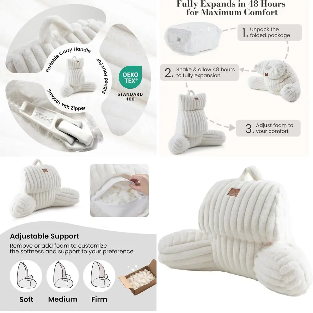 Ivory 17 Kids' Faux Fur Bed Pillow with Pocket for Reading, Lounging, and Studying
Ivory 17 Kids' Faux Fur Bed Pillow with Pocket for Reading, Lounging, and Studying