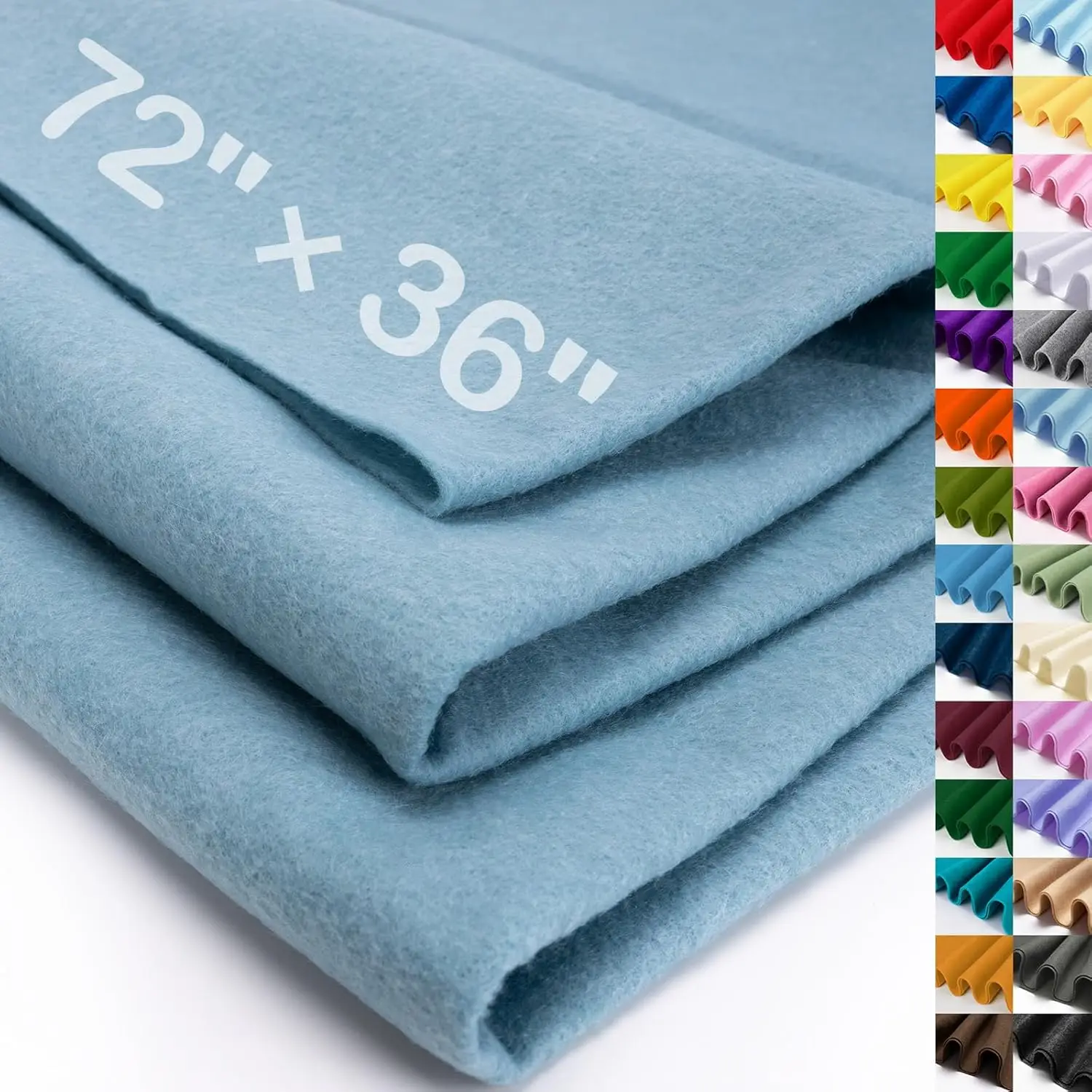 Dusty Blue Large Felt Fabric 72" x 36" (2 Sq Yards), 1.4 mm Thick Soft Felt Sheet for Crafts, Sewing, DIY, Decoration
Dusty Blue Large Felt Fabric 72" x 36" (2 Sq Yards), 1.4 mm Thick Soft Felt Sheet for Crafts, Sewing, DIY, Decoration
