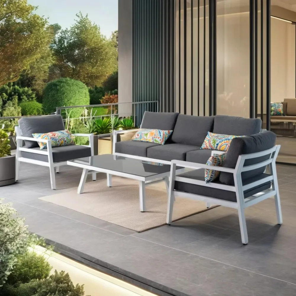 Garden Terrace Restaurant Furniture 4-piece Session Set Hotel Outdoor Sofa Fashion Chair Living Room
Garden Terrace Restaurant Furniture 4-piece Session Set Hotel Outdoor Sofa Fashion Chair Living Room