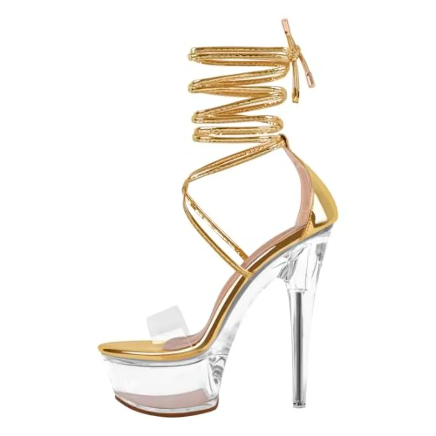 Clear Platform Sexy Heels Lace-up Stiletto Heel
Clear Platform Sexy Heels Lace-up Stiletto Heel