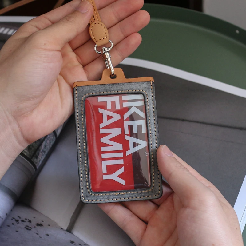 ID Badge Holder For Work Office Genuine Leather Luxury Identity Card Case Cowhide Neck Lanyard Keychain Reel Bus Card Bag
ID Badge Holder For Work Office Genuine Leather Luxury Identity Card Case Cowhide Neck Lanyard Keychain Reel Bus Card Bag
