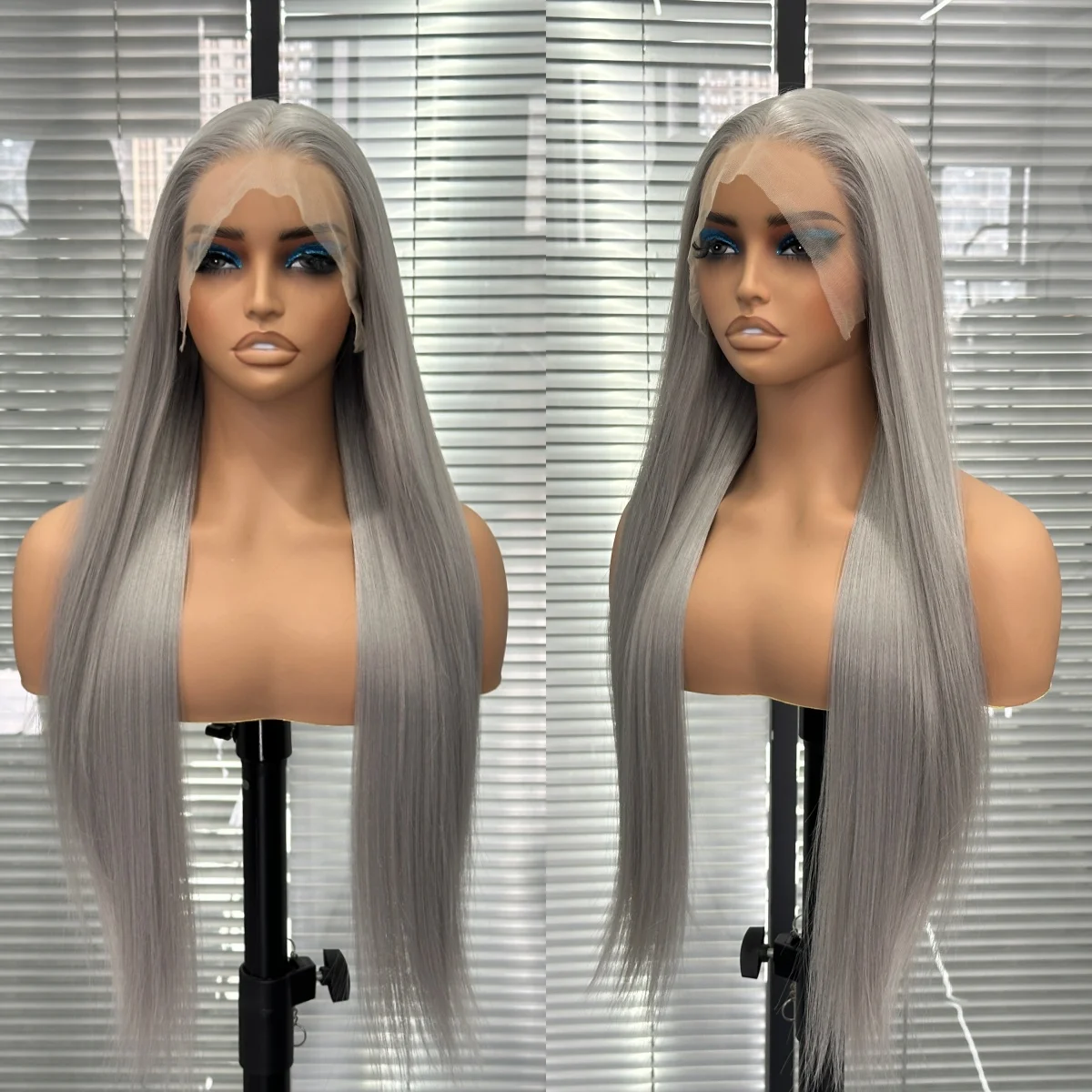 Silver Grey Halloween Cosplay Wig 13x4 Synthetic Lace Front Wigs Natural Hairline 13X4 Lace Frontal Wig Heat Resistant Fiber
Silver Grey Halloween Cosplay Wig 13x4 Synthetic Lace Front Wigs Natural Hairline 13X4 Lace Frontal Wig Heat Resistant Fiber