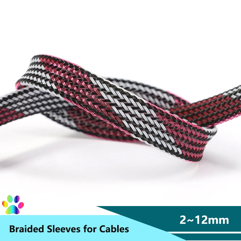 Black White Pink PET Braid Sleeve 2/4/6/8/10/12mm High Density Sleeving Snake Skin Cable Wrap Sheath Wrapping Case
Black White Pink PET Braid Sleeve 2/4/6/8/10/12mm High Density Sleeving Snake Skin Cable Wrap Sheath Wrapping Case