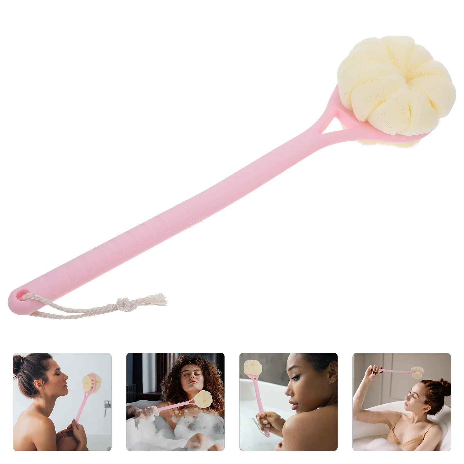 1pc Long Handle Bath Ball Massage Back Brush Body Cleaner Shower Tool With Hanging Hole Space Saving Portable Bathroom Accessory
1pc Long Handle Bath Ball Massage Back Brush Body Cleaner Shower Tool With Hanging Hole Space Saving Portable Bathroom Accessory