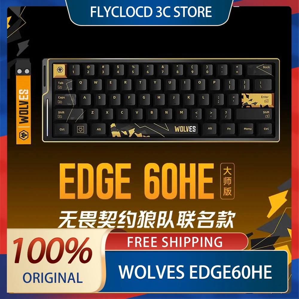 ATK WOLVES EDGE60HE Magnetic Switch Keyboard Wired Gaming Keyboard 8000Hz RT0.001mm Aluminium Alloy Mechanical Keyboards
ATK WOLVES EDGE60HE Magnetic Switch Keyboard Wired Gaming Keyboard 8000Hz RT0.001mm Aluminium Alloy Mechanical Keyboards