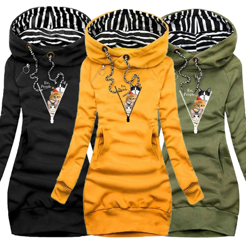 Latest Spring and Autumn Fashion Slim Fit Pullover Dress Women's Long sleeved Hooded Guard Dress Printed Stripe Hooded Dress
Latest Spring and Autumn Fashion Slim Fit Pullover Dress Women's Long sleeved Hooded Guard Dress Printed Stripe Hooded Dress