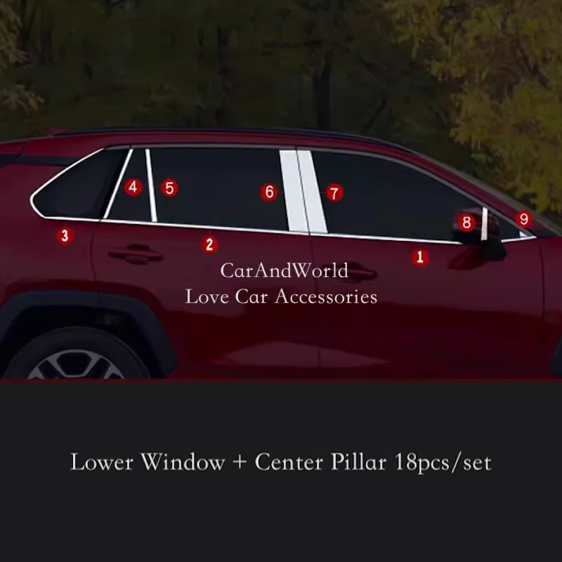 Stainless Steel Car A/B/C Column Cover Window Pillar Posts Trims Frames Decorate Accessories For Toyota RAV4 2020-2025
Stainless Steel Car A/B/C Column Cover Window Pillar Posts Trims Frames Decorate Accessories For Toyota RAV4 2020-2025