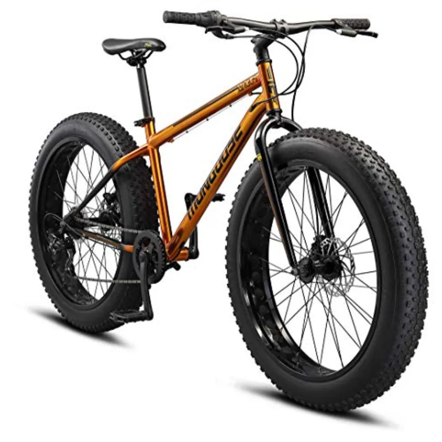 Mountain bike for kids and adults, aluminum frame, black, knobby fat tires and mechanical disc brakes
Mountain bike for kids and adults, aluminum frame, black, knobby fat tires and mechanical disc brakes