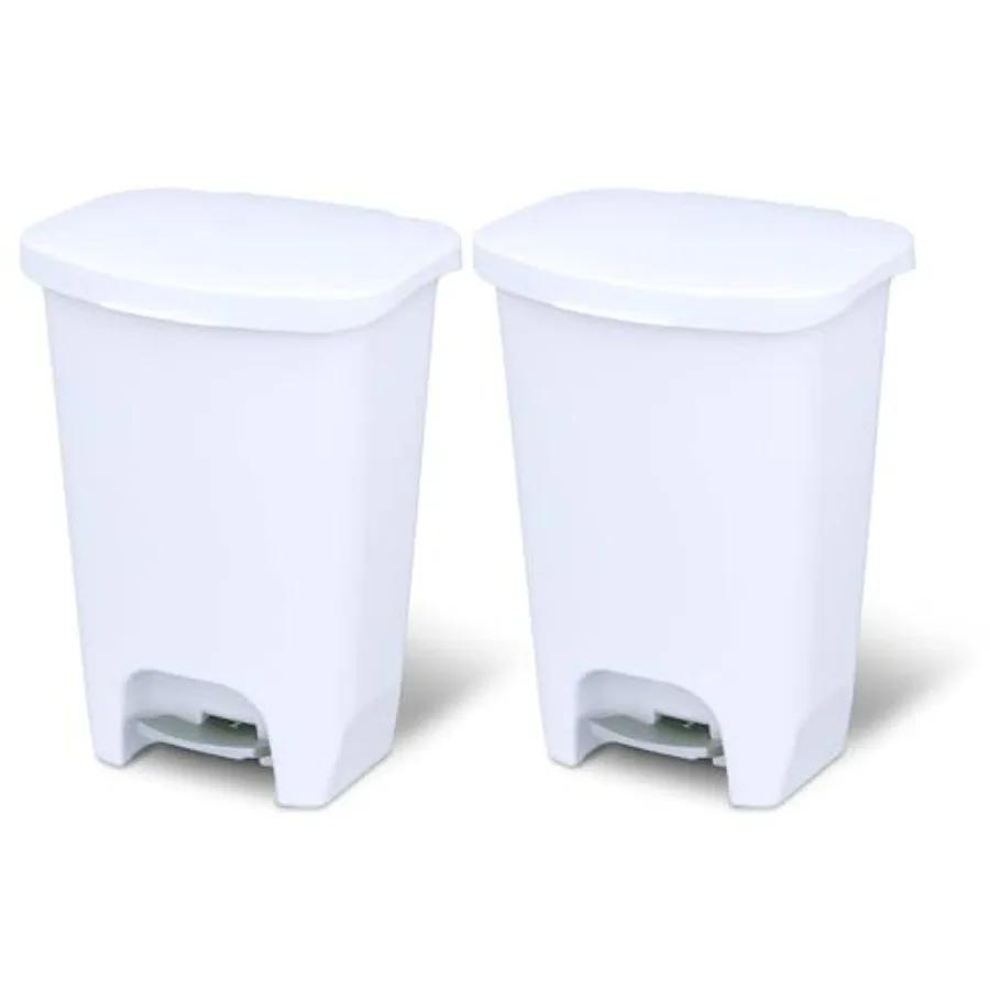 2 Pack 13 Gal Plastic Kitchen Trash Can with White Odor Protection Lid and Hands-Free Step-On Foot Pedal Includes Garbage Bag R
2 Pack 13 Gal Plastic Kitchen Trash Can with White Odor Protection Lid and Hands-Free Step-On Foot Pedal Includes Garbage Bag R