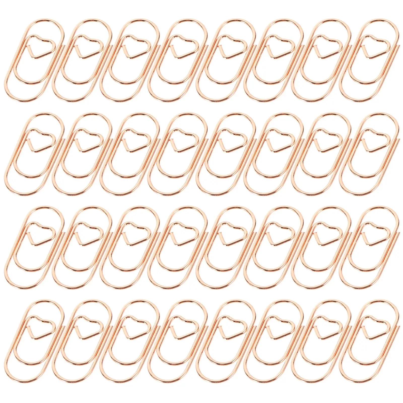 100 Pcs Mini Heart Paper Clips 20mm Rose Gold Office Supplies Bookmarks Photo Albums Cards Document Fixing Metal Decorative
100 Pcs Mini Heart Paper Clips 20mm Rose Gold Office Supplies Bookmarks Photo Albums Cards Document Fixing Metal Decorative