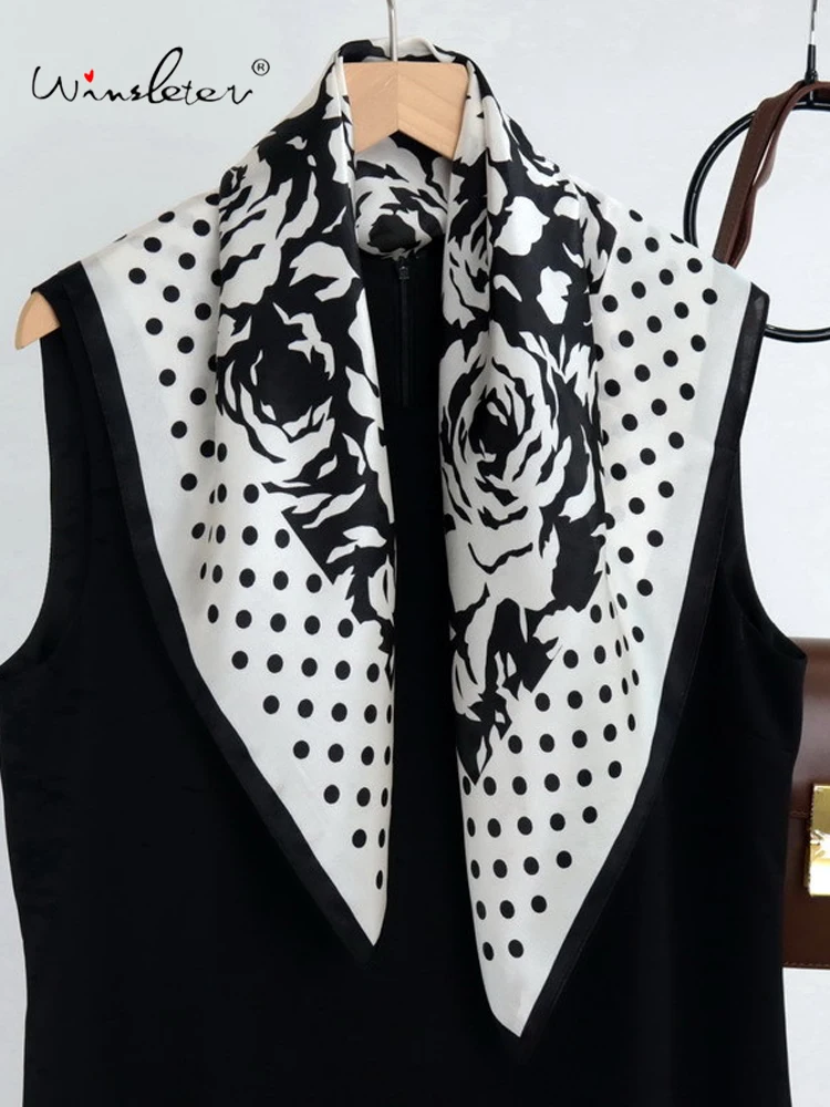 Winsleter-Женский элегантный шарф из 100% натурального шелка, 68*68 см в горошек, подарки для мамы, модные темпераментные шарфы, новинка осени 2023 года A58274CC 
Winsleter-Женский элегантный шарф из 100% натурального шелка, 68*68 см в горошек, подарки для мамы, модные темпераментные шарфы, новинка осени 2023 года A58274CC