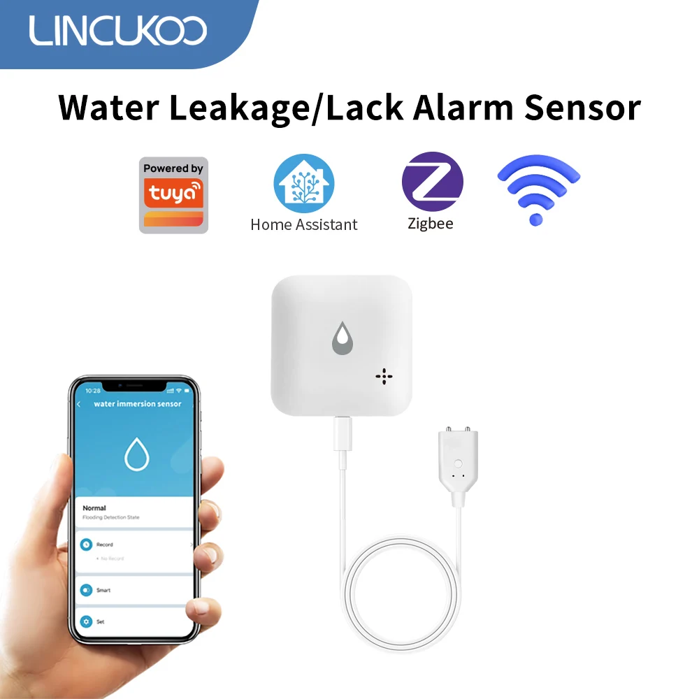 Lincukoo Water Leakage/Lack sound Alarm Sensor Tuya WIFI Zigbee3.0 Smart Water level detector Home Assistant zigbee2MQTT
Lincukoo Water Leakage/Lack sound Alarm Sensor Tuya WIFI Zigbee3.0 Smart Water level detector Home Assistant zigbee2MQTT