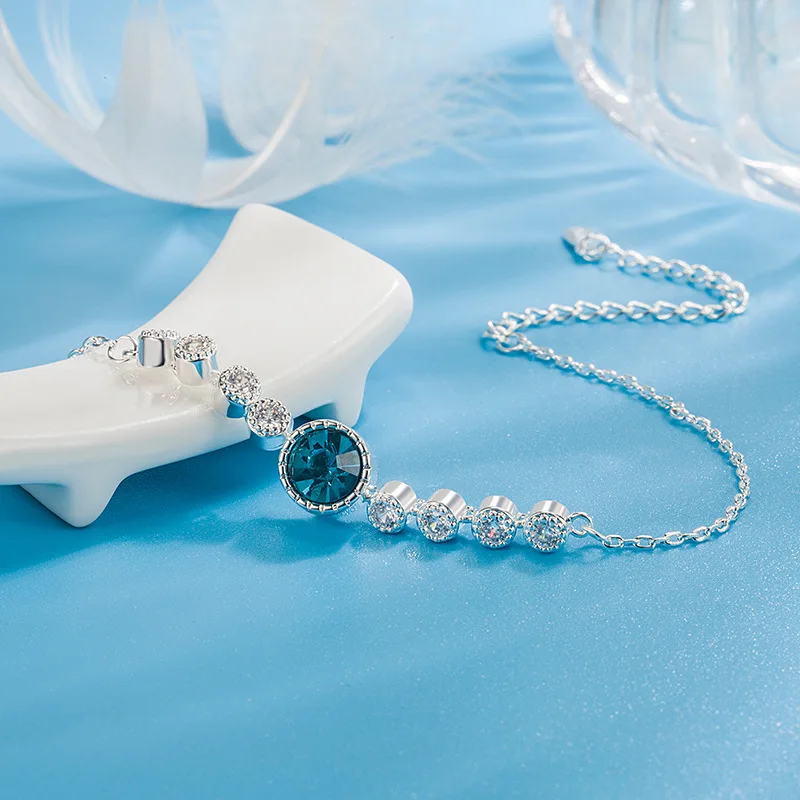 New 925 Sterling Silver Shiny Zircon Bracelet Personality Charm Woman Bracelet Birthday Party Gift for Friends Exquisite Jewelry
New 925 Sterling Silver Shiny Zircon Bracelet Personality Charm Woman Bracelet Birthday Party Gift for Friends Exquisite Jewelry
