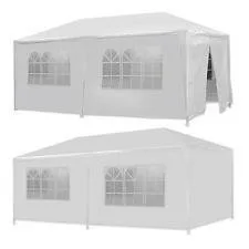 10x 20ft Party Canopy Tent PE Gazebo Wedding Canopy W/ 6 Removable Walls White
10x 20ft Party Canopy Tent PE Gazebo Wedding Canopy W/ 6 Removable Walls White