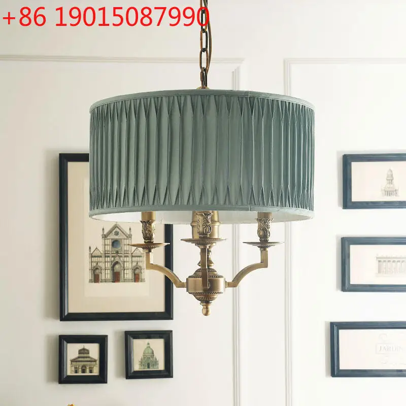Round all-copper living room light luxury handmade cloth cover bedroom dining room chandelier
Round all-copper living room light luxury handmade cloth cover bedroom dining room chandelier