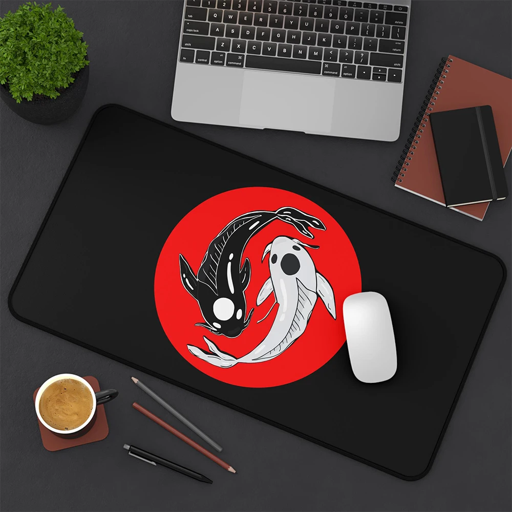 Yin Yang Koi Fish Mouse Pad Desk Mat, Balance and Harmony Gaming Laptop Mousepad Office Decor Black and White Koi Fish Desktops
Yin Yang Koi Fish Mouse Pad Desk Mat, Balance and Harmony Gaming Laptop Mousepad Office Decor Black and White Koi Fish Desktops