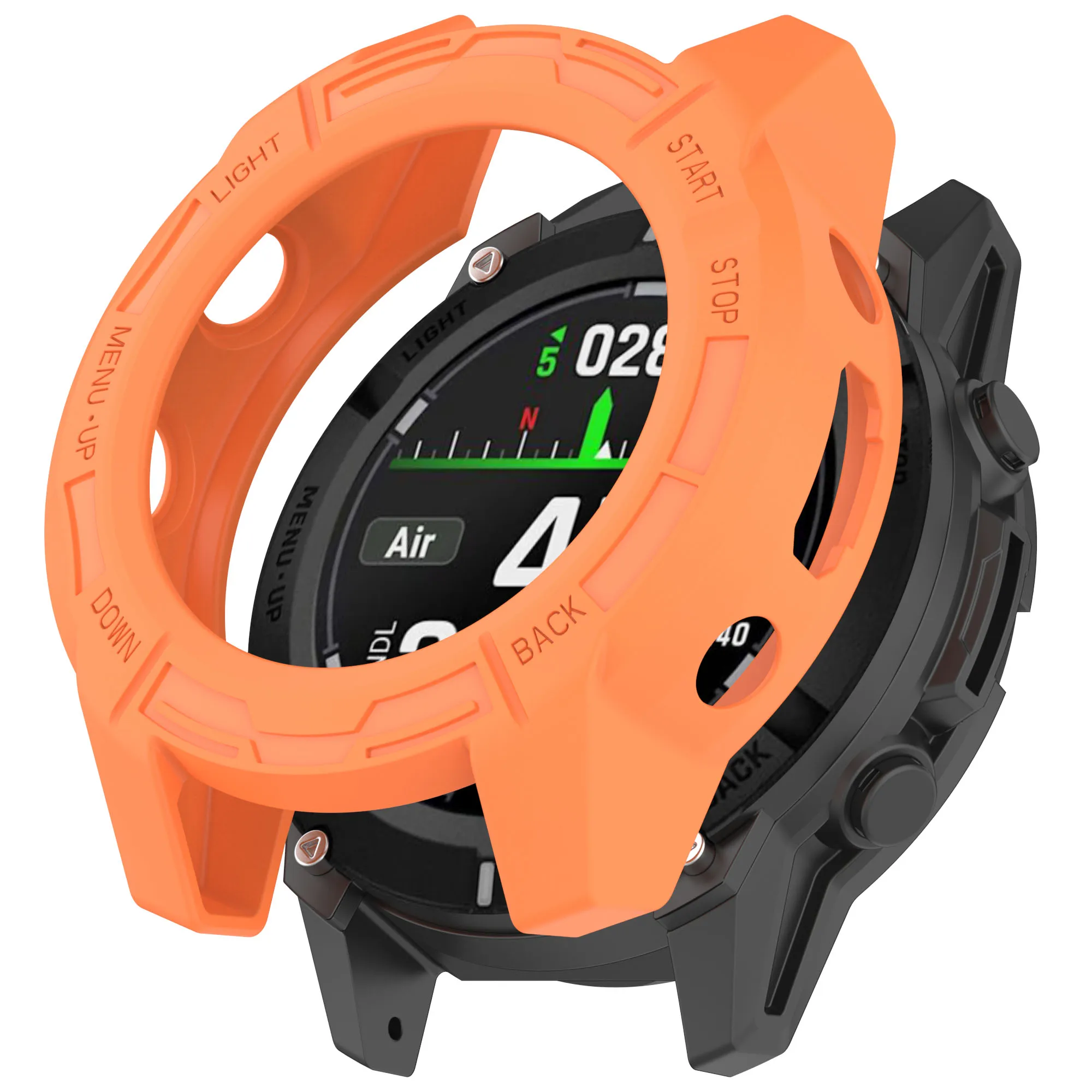 Для Garmin Descent G2 Мягкий чехол для часов из ТПУ, полый противоударный бампер, рамка-оранжевый
Для Garmin Descent G2 Мягкий чехол для часов из ТПУ, полый противоударный бампер, рамка-оранжевый