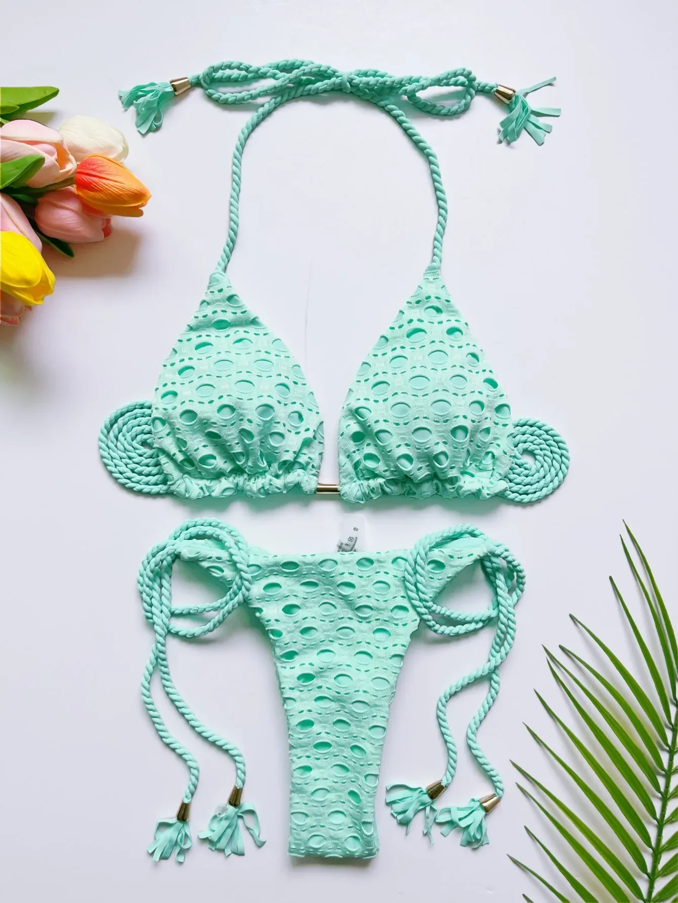 Sexy Triangle Swimwear Women Swimsuit Push up Bikini Set 2-piece Female Beachwear Hollow Fabric Bathing Suits
Sexy Triangle Swimwear Women Swimsuit Push up Bikini Set 2-piece Female Beachwear Hollow Fabric Bathing Suits