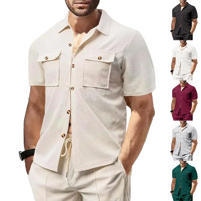 Men's Casual Short Sleeve Shirt Summer Versatile Pure Color Button Pocket Regular Fit Polyester Fiber Easy Care Spring Season
Men's Casual Short Sleeve Shirt Summer Versatile Pure Color Button Pocket Regular Fit Polyester Fiber Easy Care Spring Season