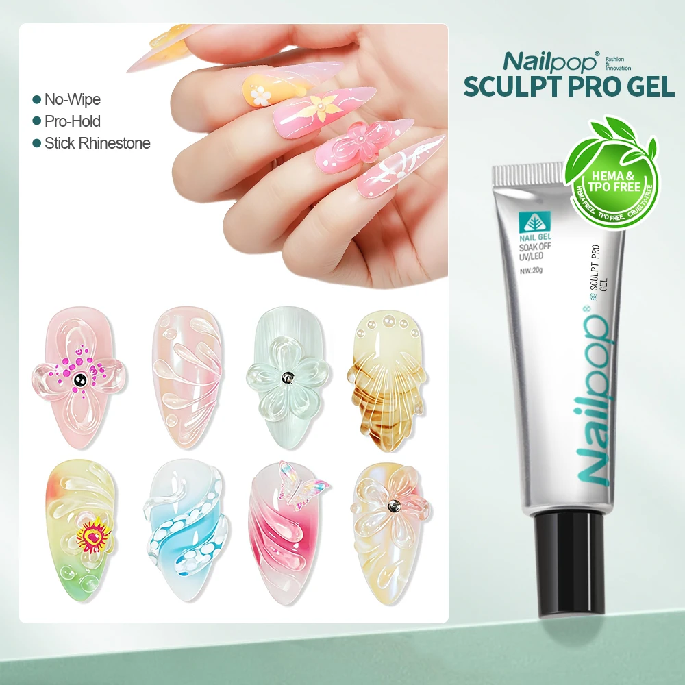 Nailpop 20 г TPO/HEMA Free SCULPT PRO GEL Прозрачный для украшения ногтей Клей со стразами Pro Hold Gel УФ-светодиодный отверждаемый дизайн ногтей
Nailpop 20 г TPO/HEMA Free SCULPT PRO GEL Прозрачный для украшения ногтей Клей со стразами Pro Hold Gel УФ-светодиодный отверждаемый дизайн ногтей