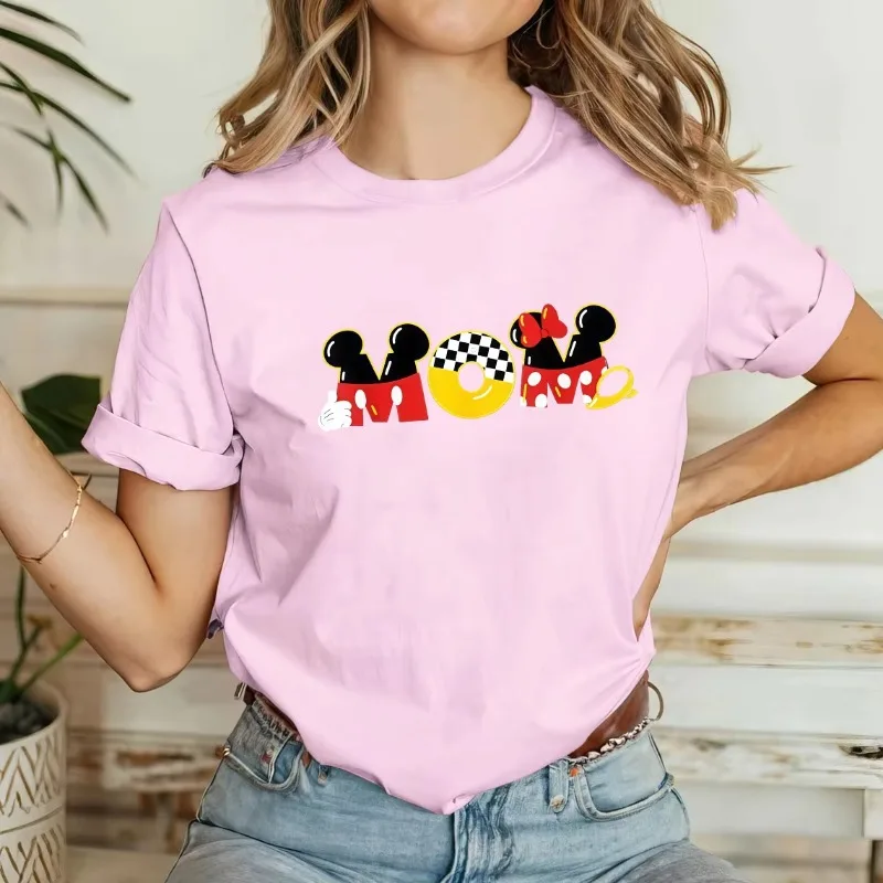 Романтическая игривая женская розовая футболка с короткими рукавами и Микки Маус Диснея, повседневная рубашка для дома и улицы
Романтическая игривая женская розовая футболка с короткими рукавами и Микки Маус Диснея, повседневная рубашка для дома и улицы