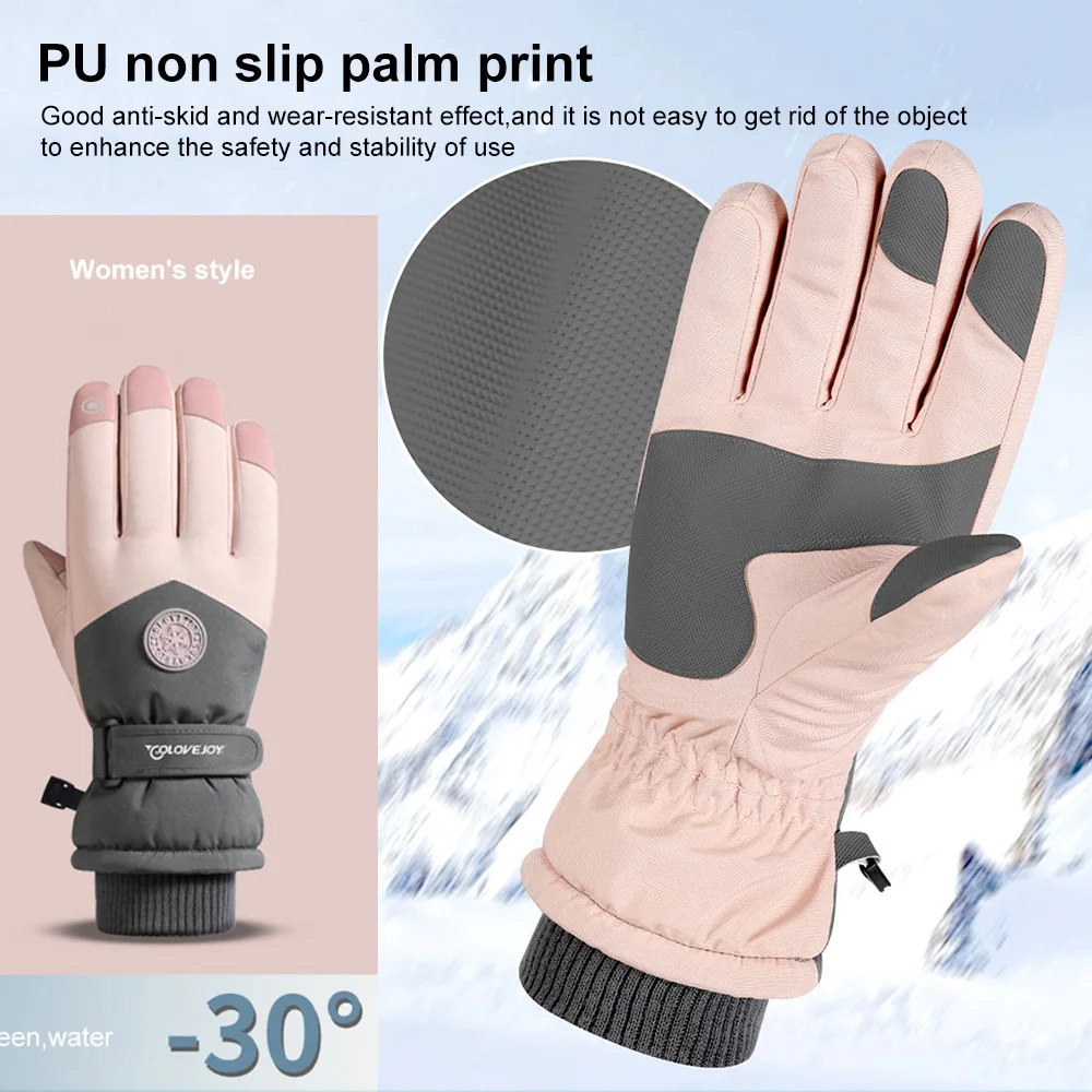 Unisex Winter Snowboard Ski Gloves PU Leather Non-slip Touch Screen Waterproof Motorcycle Cycling Fleece Warm Snow Gloves
Unisex Winter Snowboard Ski Gloves PU Leather Non-slip Touch Screen Waterproof Motorcycle Cycling Fleece Warm Snow Gloves