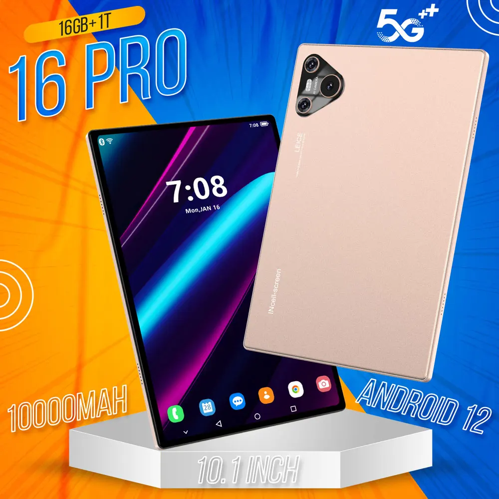 New 16 Pro Tablet 10inch Android 4K Dual SIM Snapdragon 870 Tablet PC GPS 10000mAh Global Version Tablets For Children Kids Tab
New 16 Pro Tablet 10inch Android 4K Dual SIM Snapdragon 870 Tablet PC GPS 10000mAh Global Version Tablets For Children Kids Tab