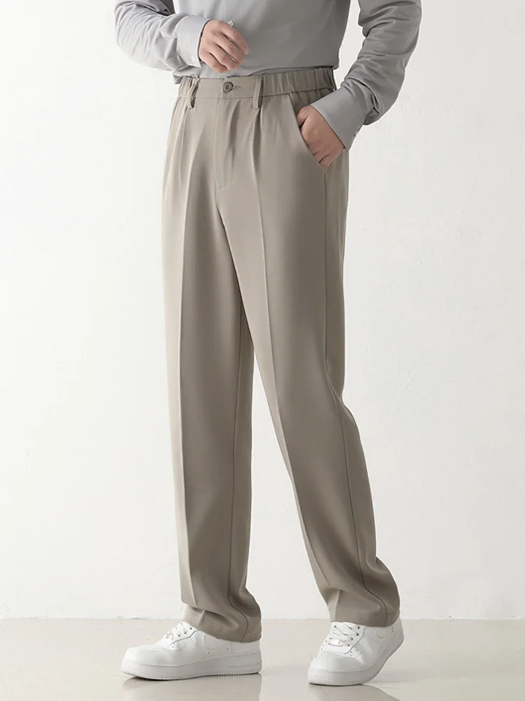 Spring Autumn Casual Pants Men Korean Fashion Stretched Polyester Loose Draped Slacks Straight Trousers Male Semi-Wide Suit Pant
Spring Autumn Casual Pants Men Korean Fashion Stretched Polyester Loose Draped Slacks Straight Trousers Male Semi-Wide Suit Pant