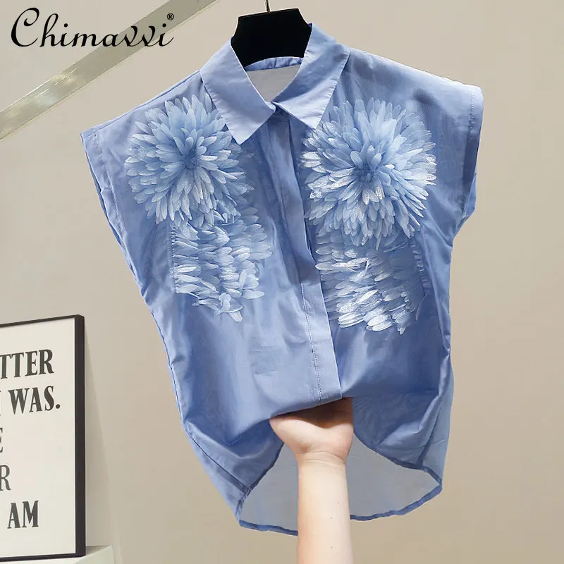 New 2026 Spring and Summer Fashionable High-End Sleeveless Shirt 3Dl Floral Decoration Women Slim Fit Elegant Blouse Top
New 2026 Spring and Summer Fashionable High-End Sleeveless Shirt 3Dl Floral Decoration Women Slim Fit Elegant Blouse Top