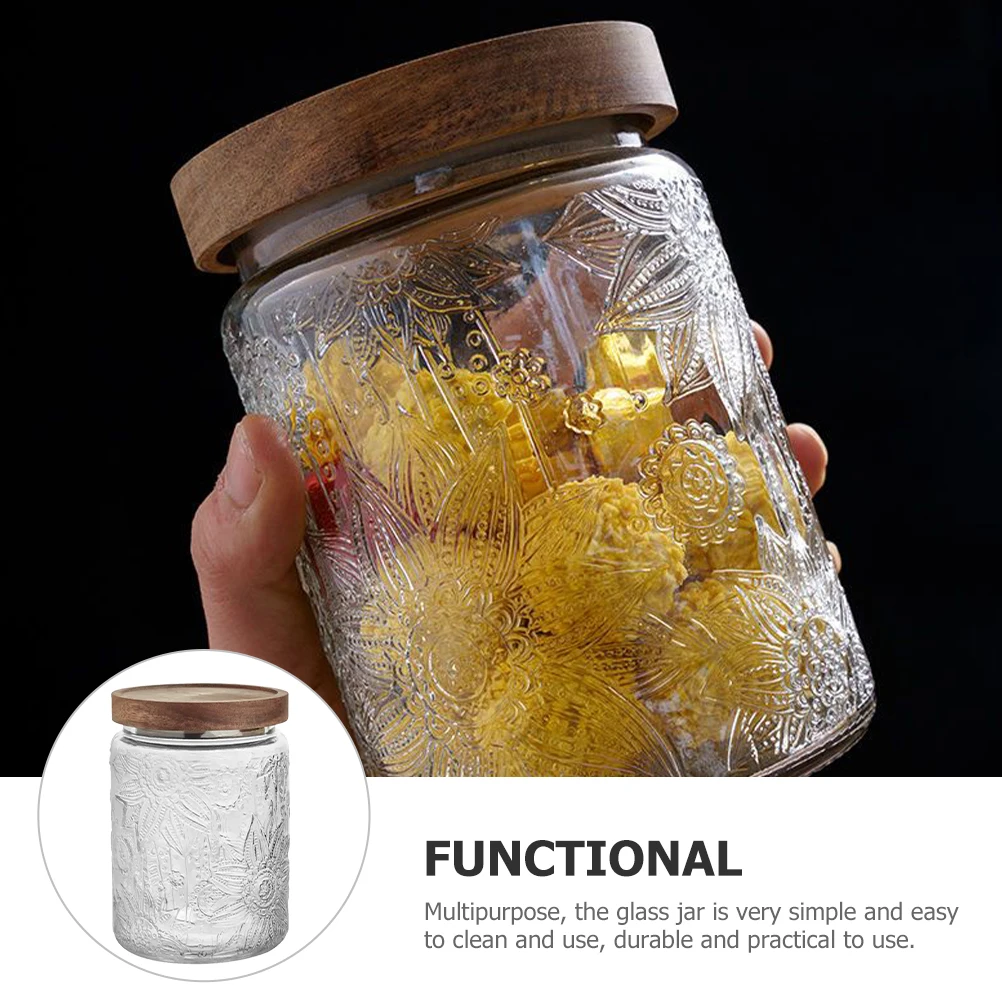 Glass Storage Jars Airtight Coffee Canisters Tea Sugar Containers Wood Lids Spice Bean Candy Kitchen Pantry Glass
Glass Storage Jars Airtight Coffee Canisters Tea Sugar Containers Wood Lids Spice Bean Candy Kitchen Pantry Glass