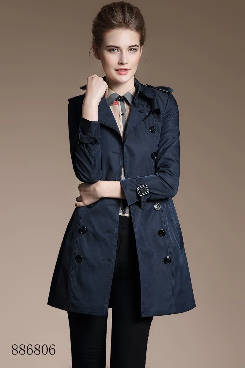 Waterproof Slim Fit Mid-Length Double-Row Buttoned Autumn Windbreaker New Arrival British Style Women's Fashion Outerwear
Waterproof Slim Fit Mid-Length Double-Row Buttoned Autumn Windbreaker New Arrival British Style Women's Fashion Outerwear