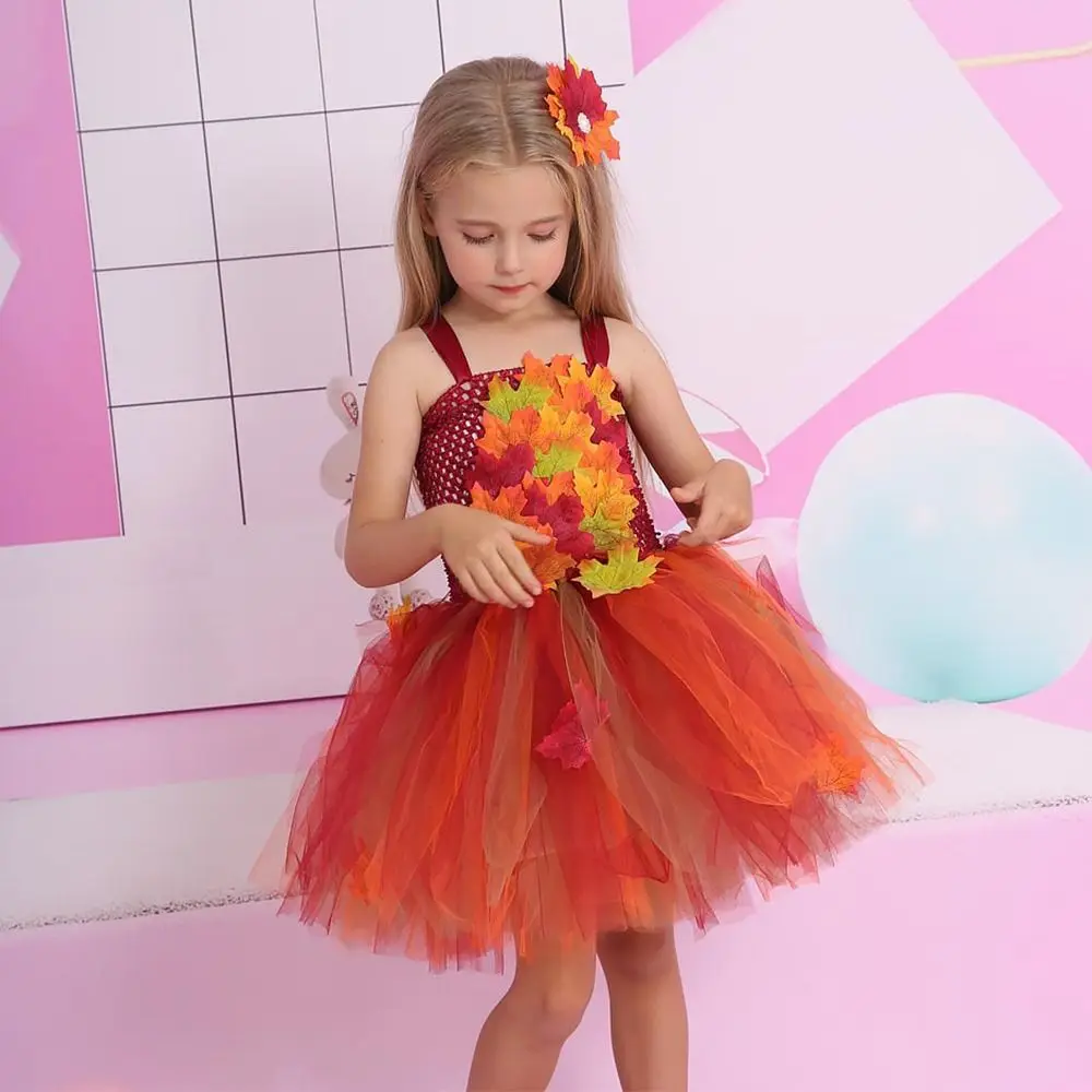 Fashion Maple Leaves Tutu Dress with Hairpin Autumn Colors Tulle Dress Cute Puffy Dance Costumes Dance
Fashion Maple Leaves Tutu Dress with Hairpin Autumn Colors Tulle Dress Cute Puffy Dance Costumes Dance