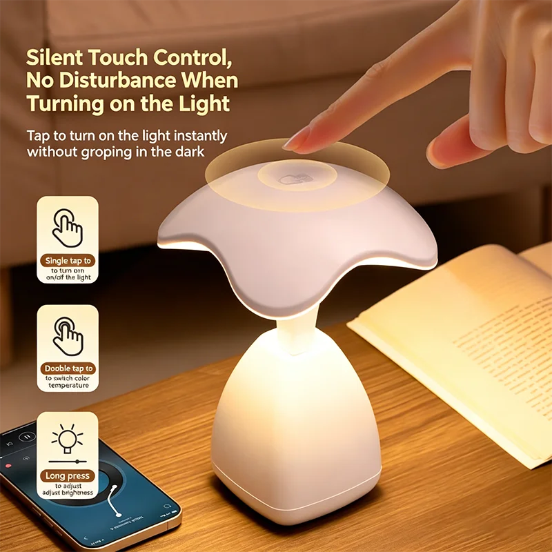 LED Table Romantic Flower LED Desk Lamp USB Rechargeable Touch Dimmable Portable Night Light for Bedroom Bedside Decor
LED Table Romantic Flower LED Desk Lamp USB Rechargeable Touch Dimmable Portable Night Light for Bedroom Bedside Decor