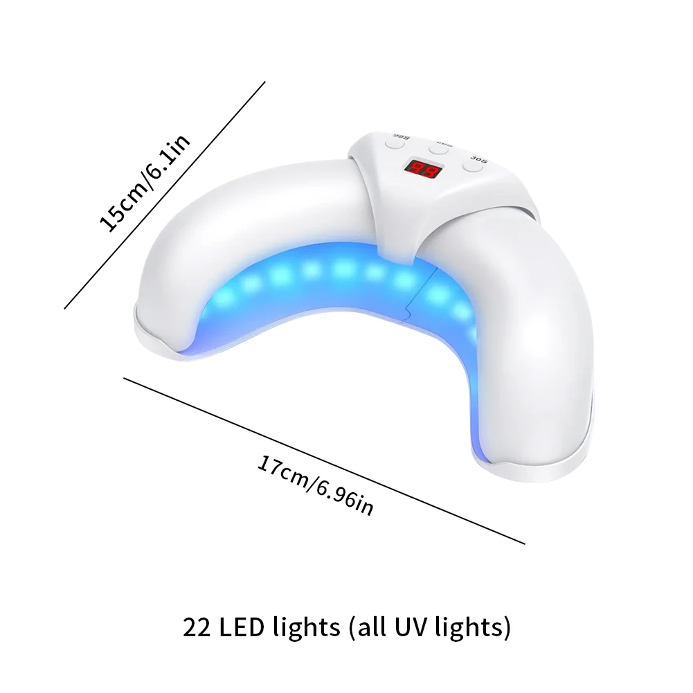 LED Nail Lamp Foldable Nail Fast Dryer for Gel Polish Protecting The Back of The Hand Professional Curing Lamp Nail Art Tools
LED Nail Lamp Foldable Nail Fast Dryer for Gel Polish Protecting The Back of The Hand Professional Curing Lamp Nail Art Tools