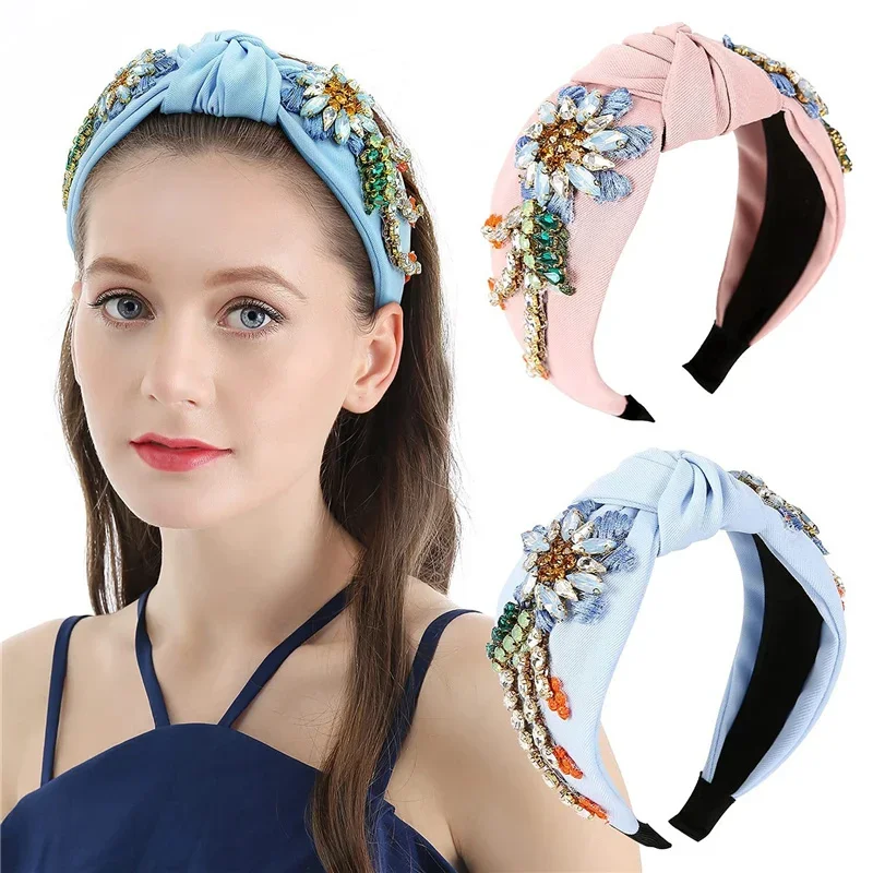 4 Colors New Vintage Design Handmade Baroque Rhinestone Crystal Headbands For Women Knot Hairband High Quality Headwear
4 Colors New Vintage Design Handmade Baroque Rhinestone Crystal Headbands For Women Knot Hairband High Quality Headwear