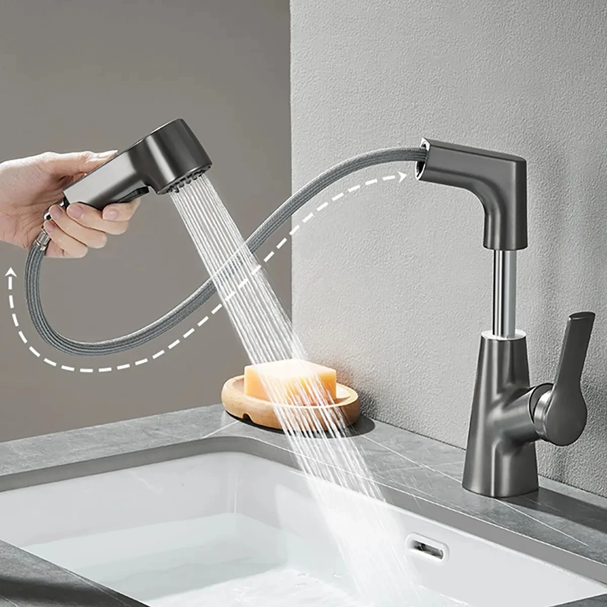 New Pull Out Lift Kitchen Faucet Rotatable Bathroom Basin Faucet Stainless Steel Kitchen Sink Faucet 360°
New Pull Out Lift Kitchen Faucet Rotatable Bathroom Basin Faucet Stainless Steel Kitchen Sink Faucet 360°