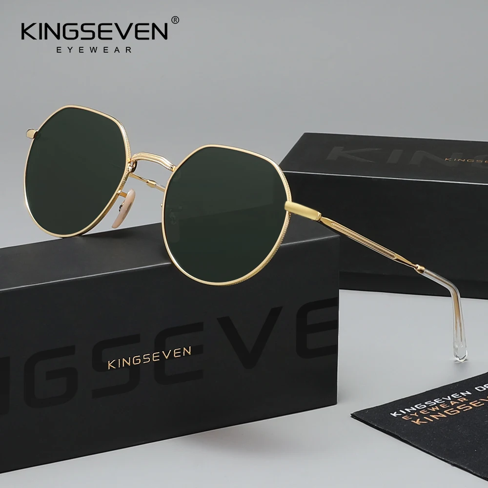 Солнцезащитные очки KINGSEVEN в винтажном стиле для мужчин и женщин, круглые, защитные, модные, поляризованные, с защитой от УФ400, для вождения и активного отдыха, повседневные оправы
Солнцезащитные очки KINGSEVEN в винтажном стиле для мужчин и женщин, круглые, защитные, модные, поляризованные, с защитой от УФ400, для вождения и активного отдыха, повседневные оправы