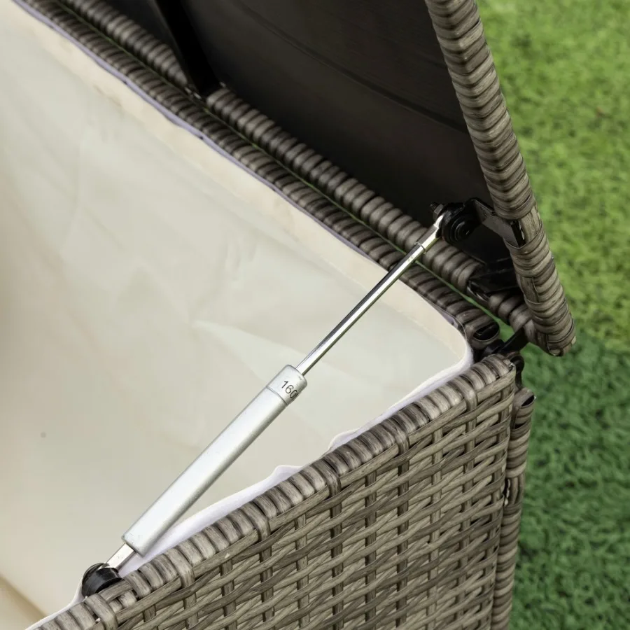 4 Piece Patio Sectional Wicker Rattan Outdoor Furniture Sofa Set with Storage Box Grey Wicker Creme Cushion
4 Piece Patio Sectional Wicker Rattan Outdoor Furniture Sofa Set with Storage Box Grey Wicker Creme Cushion