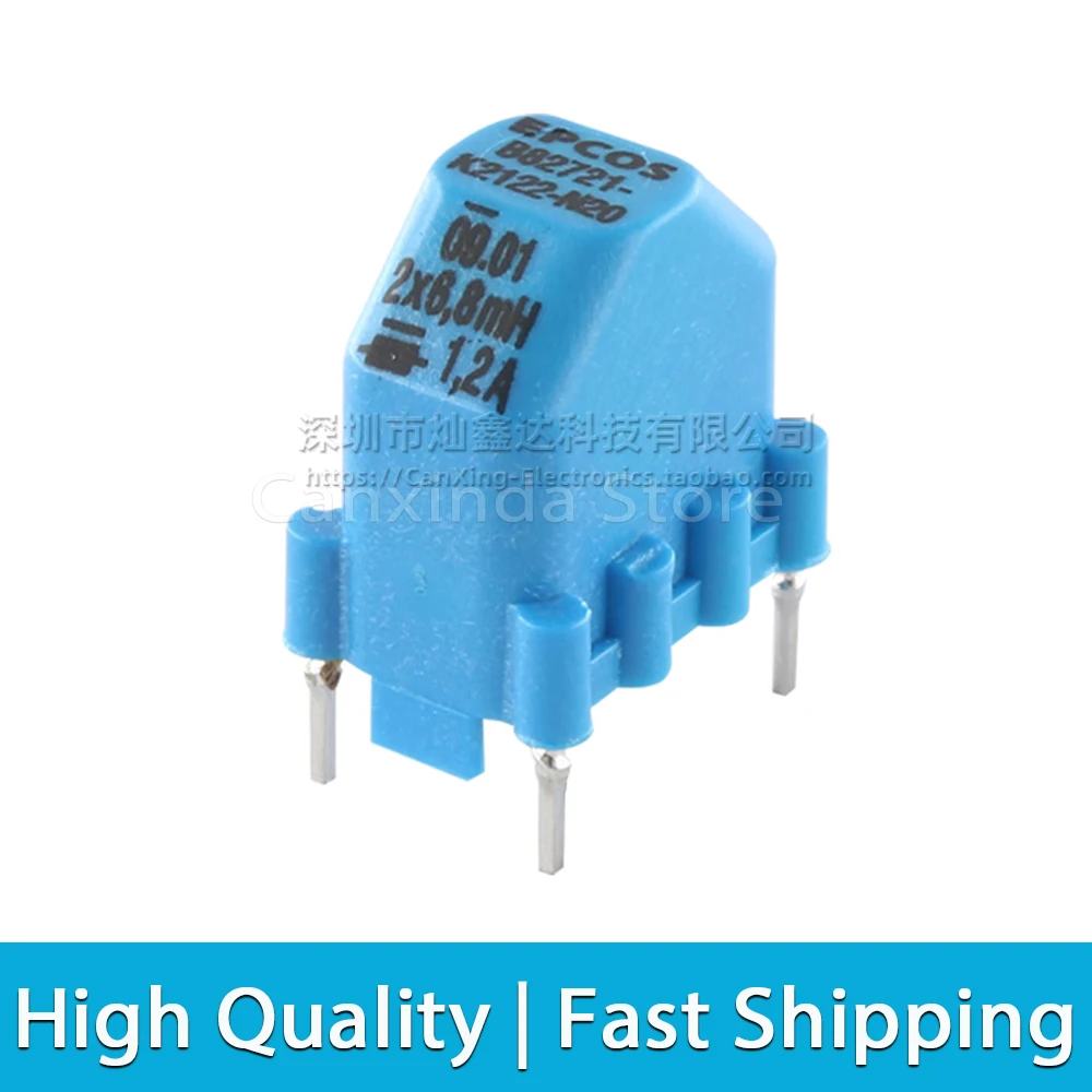 2pcs B82721-K2122-N20 Common Mode Choke Coil Inductor 6.8mH 1.2A Switching Power Supply Filter Current Compensated Coil 
2pcs B82721-K2122-N20 Common Mode Choke Coil Inductor 6.8mH 1.2A Switching Power Supply Filter Current Compensated Coil