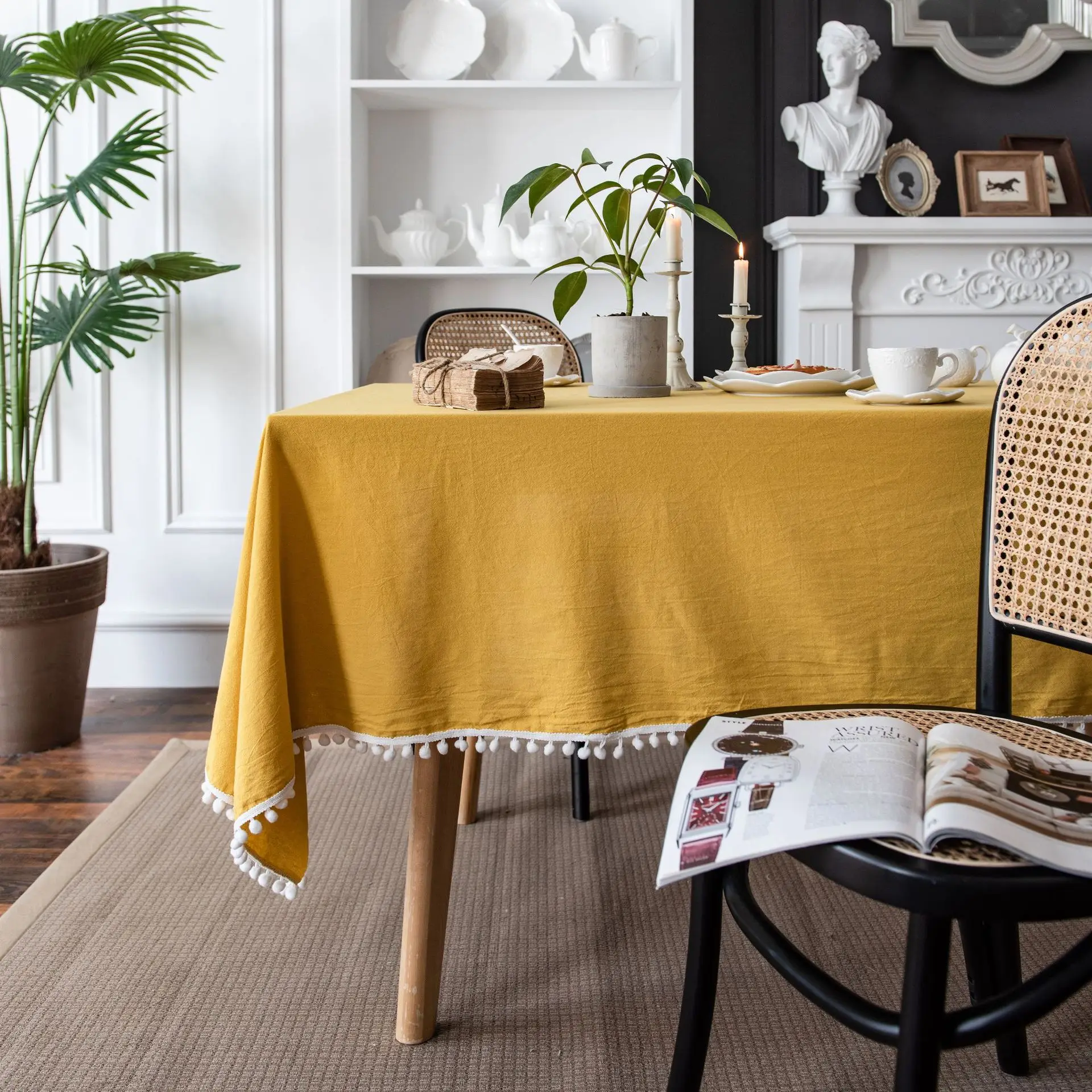 100% Cotton Tablecloths Fabric Tassel Tablecloth Dust-Proof Table Cover for Kitchen Dinning Tabletop Home Wedding Decoration
100% Cotton Tablecloths Fabric Tassel Tablecloth Dust-Proof Table Cover for Kitchen Dinning Tabletop Home Wedding Decoration
