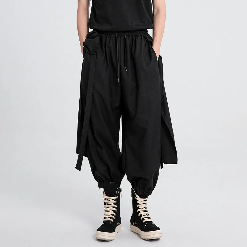 Men's Casual Pants X062 Unisex Loose Jogger With Drawstring, Dark Trendy Nine-Point Pants, Japanese High Street Ins Style Casual
Men's Casual Pants X062 Unisex Loose Jogger With Drawstring, Dark Trendy Nine-Point Pants, Japanese High Street Ins Style Casual
