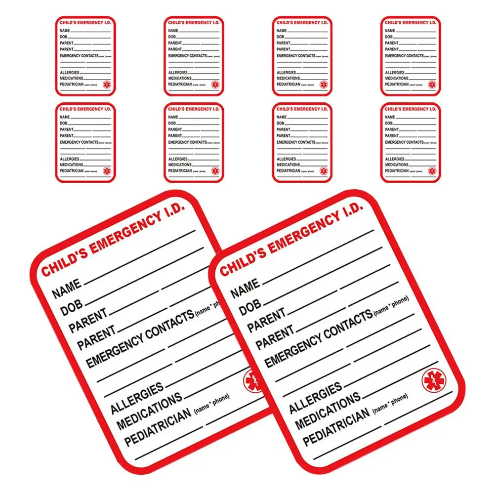 10 Pcs Medical Information Tags High Visibility Car Seat Stickers Safety Labels Warning Labels for Clothing
10 Pcs Medical Information Tags High Visibility Car Seat Stickers Safety Labels Warning Labels for Clothing